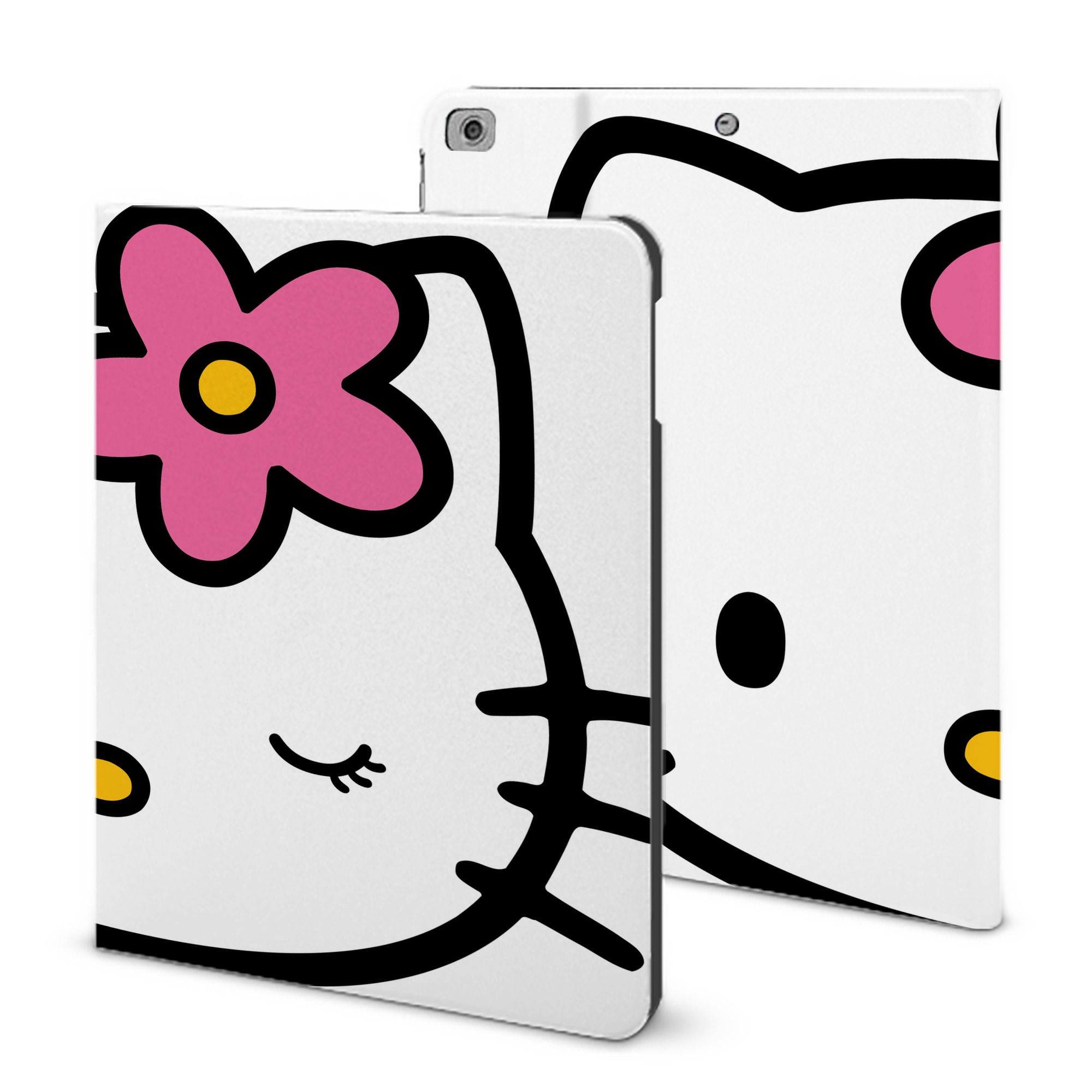 （画像用） Hello Kitty ハローキティ IPad ケース ブック型 PUレザー TPU 耐衝撃 軽量 薄型 ペン収納なし 全面保護 IPad 各モデル対応
